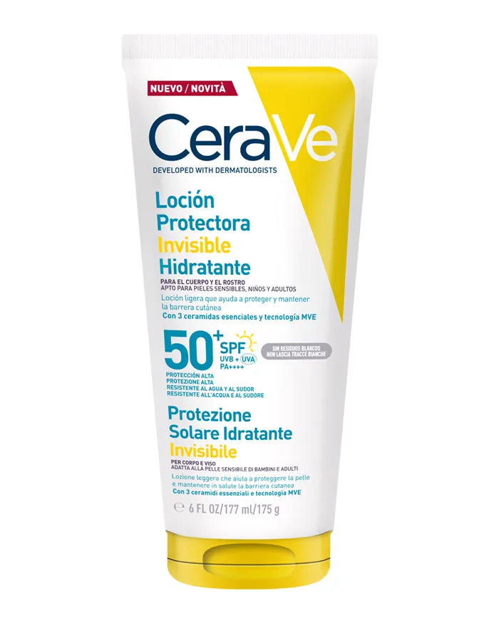 Loción Protectora Invisible Hidratante SPF50+